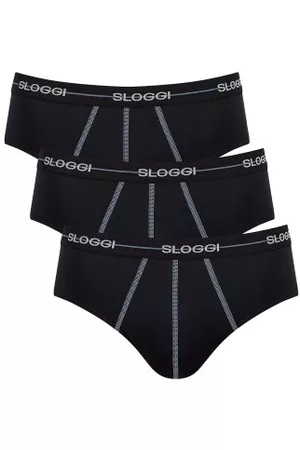 Sloggi Kalsonger 3P Men Start Midi C3P Svart bomull XX-Large Herr