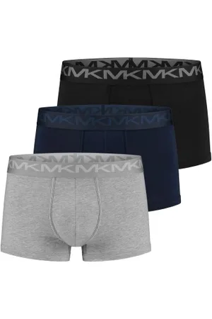 Michael Kors Kalsonger 3P Basic Cotton Stretch Trunk Blå/Grå bomull Medium Herr