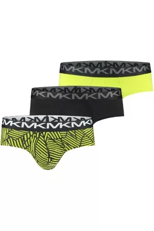 Michael Kors Kalsonger 3P Fashion Low Rise Brief Svart/Gul bomull Small Herr