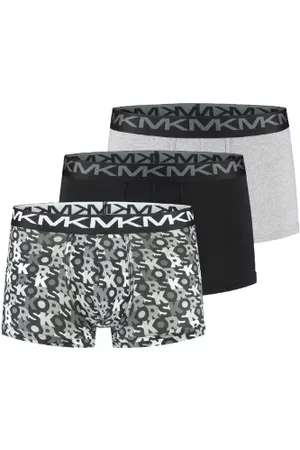 Michael Kors Kalsonger 3P Stretch Factor Trunks Svart/Vit bomull Large Herr
