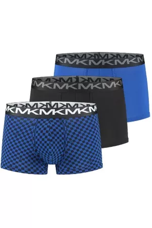 Michael Kors Kalsonger 3P Stretch Factor Trunks Blå bomull Large Herr