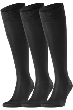 Falke Falke Strumpor 3P Tiago Knee-high Svart bomull Strl 41/42 Herr