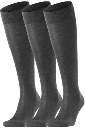Falke Falke Strumpor 3P Tiago Knee-high Grå bomull Strl 41/42 Herr