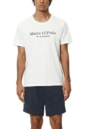 Marc O’ Polo Marc O Polo Men Short Set Pyjama Vit/Blå bomull Large Herr