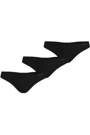 Calvin Klein Trosor 3P Invisible Thong Panties Svart 3XL Dam