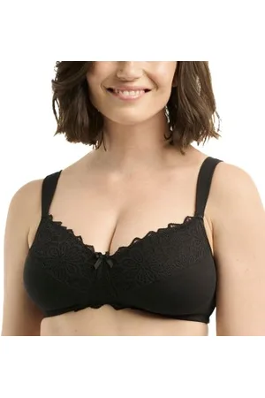 Sans Complexe BH Ava Post Surgical Non Wire Bra Svart bomull C 75 Dam