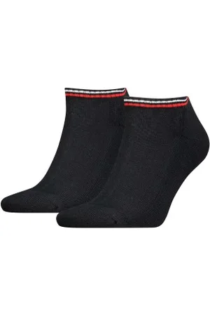 Tommy Hilfiger Tommy Men Uni TJ Iconic Sneaker Sock Strumpor 2P Svart bomull Strl 35/38