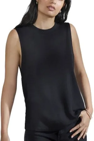 Bread & Boxers Bread and Boxers Soft Fiber Tank Top Svart viskos Small Dam