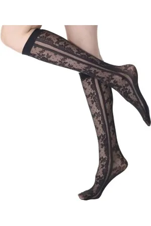 Oroblu Strumpbyxor Sensuel Lace Knee Highs 20 Svart polyamid One Size Dam
