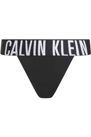 Calvin Klein Trosor Intense Power Micro High Leg Thong Svart polyamid Large Dam