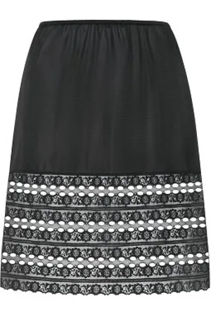 NATURANA Lace Half Slip Svart polyamid 36 Dam