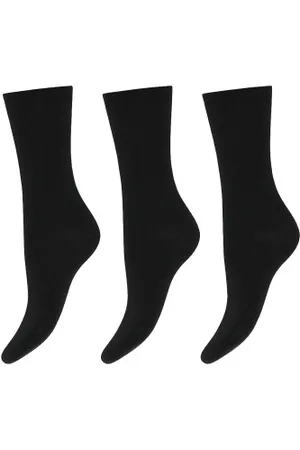 Decoy Strumpor 3P Cotton Socks Svart Strl 37/41 Dam