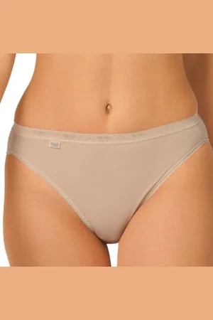 Sloggi Trosor 2P Basic Plus Tai Briefs Beige bomull 36 Dam
