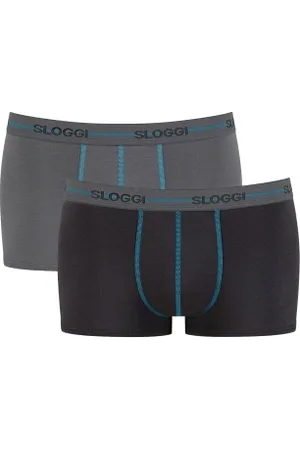 Sloggi Kalsonger 2P For Men Start Hip 314 Svart/Grå bomull Small Herr