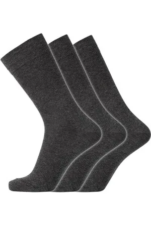 Dovre Strumpor 3P Cotton No-Elastic Socks Mörkgrå Strl 40/45 Herr