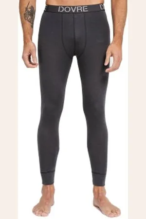 Dovre Organic Wool Long Johns Grå merinoull Small Herr