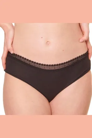 Sloggi Trosor 2P GO Ribbed Hipster Briefs Svart ekologisk bomull X-Small Dam