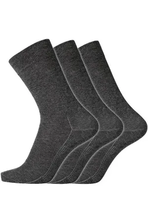 Dovre Strumpor 3P Cotton Socks Mörkgrå Strl 40/45 Herr