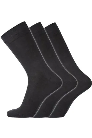 Dovre Strumpor 3P Cotton No-Elastic Socks Svart Strl 40/45 Herr