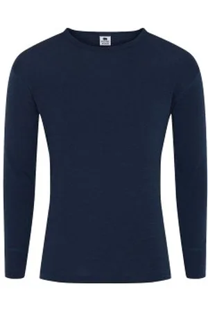 Dovre Wool Long Sleeve T-Shirt Marin ull XX-Large Herr