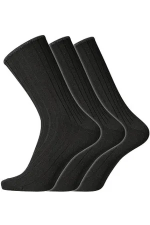 Dovre Strumpor 3P Wool No-Elastic Socks Svart Strl 40/45 Herr