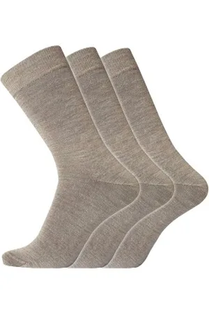 Dovre Strumpor 3P No Elastic Twin Socks Beige bomull Strl 40/45 Herr