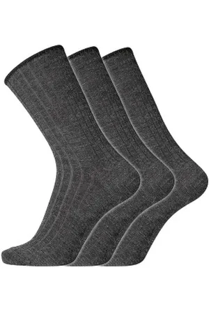 Dovre Strumpor 3P Wool No-Elastic Socks Mörkgrå Strl 40/45 Herr
