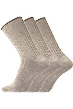 Dovre Strumpor 3P Wool No-Elastic Socks Beige Strl 40/45 Herr