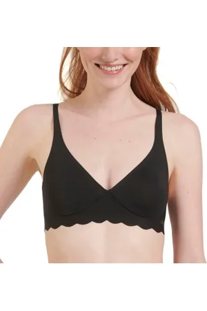 Sloggi BH ZERO Microfibre 2.0 Soft Bra Svart X-Small Dam