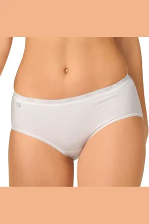 Sloggi Trosor 2P Basic Plus Midi Briefs Vit bomull 38 Dam