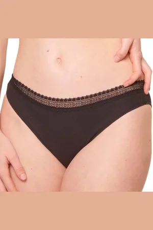 Sloggi Trosor 2P GO Ribbed Tai Briefs Svart ekologisk bomull X-Small Dam