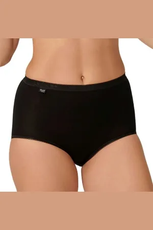Sloggi Trosor 2P Basic Plus Maxi Briefs Svart bomull 38 Dam