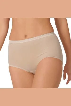 Sloggi Trosor 2P Basic Plus Maxi Briefs Beige bomull 38 Dam