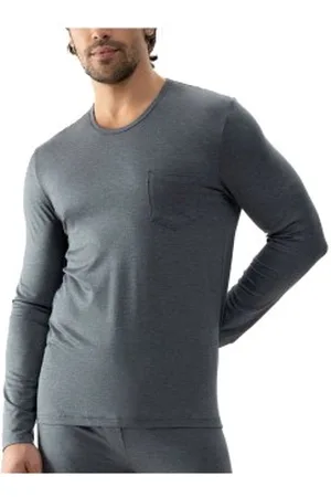 Mey Jefferson Long Sleeves Gråmelerad modal Small Herr