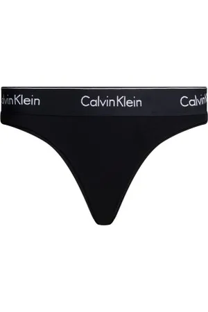 Calvin Klein Trosor Modern Cotton Thong Helsvart Medium Dam