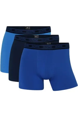 Dovre Kalsonger 3P Organic Cotton Boxers Blå Mönstrad ekologisk bomull Small Herr