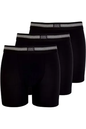 Jockey Kalsonger 3P Cotton Stretch Boxer Trunk Svart bomull 3XL Herr
