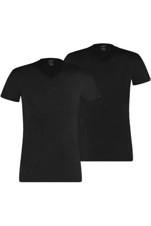PUMA 2P Basic V-neck Tee Svart bomull Small Herr