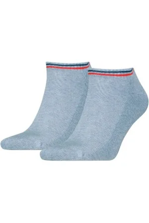 Tommy Hilfiger Tommy Men Uni TJ Iconic Sneaker Sock Strumpor 2P Blå bomull Strl 39/42