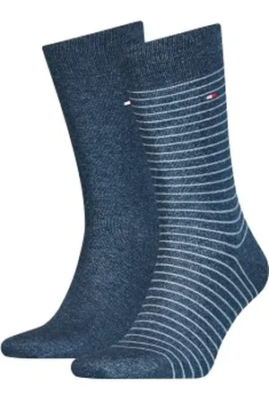 Tommy Hilfiger Tommy Hilfiger Strumpor 2P Men Sock Stripe Jeansblå Strl 39/42 Herr