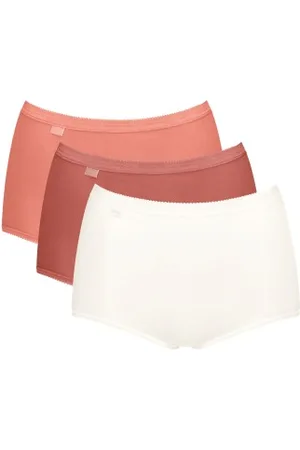 Sloggi Trosor 3P Basic Plus Maxi Colored Laxrosa bomull 38 Dam