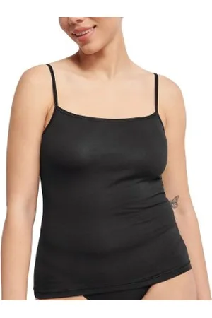 Sloggi Ever Ease Spaghetti Top Svart bomull X-Small Dam