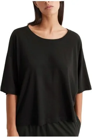 Marc O’ Polo Marc O Polo Lounge Cropped Top Svart bomull X-Small Dam