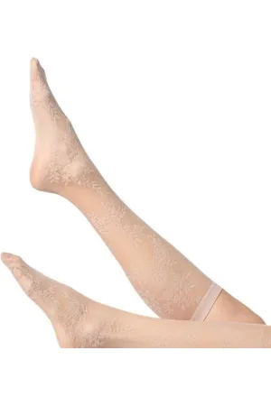 Oroblu Strumpbyxor Sherr Lace Knee Highs 30 Beige polyamid One Size Dam