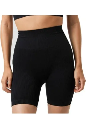 Björn Borg Studio Seamless Ribbed Shorts Svart polyamid Small Dam