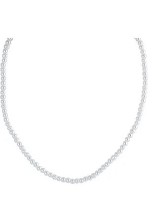 Montini Pärlhalsband - vita , 40+8 cm