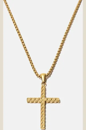 Urban Story Stålhalsband herr, kors - 60 cm