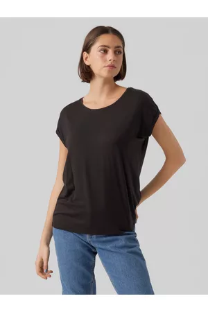 VERO MODA Kvinna T-shirts - Normal Passform O-ringning Tall T-shirt