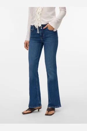 VERO MODA Vmphoebe Medelhög Midja Utsvängd Passform Jeans