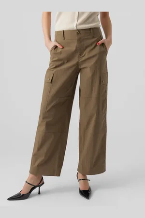 VERO MODA Vmriley Medelhög Midja Cargobyxor